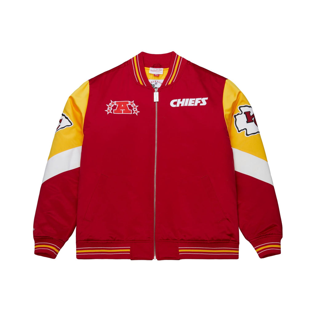Kansas City Chiefs NFL Throw It Back Heavyweight Satin Jacket Mitchell & Ness