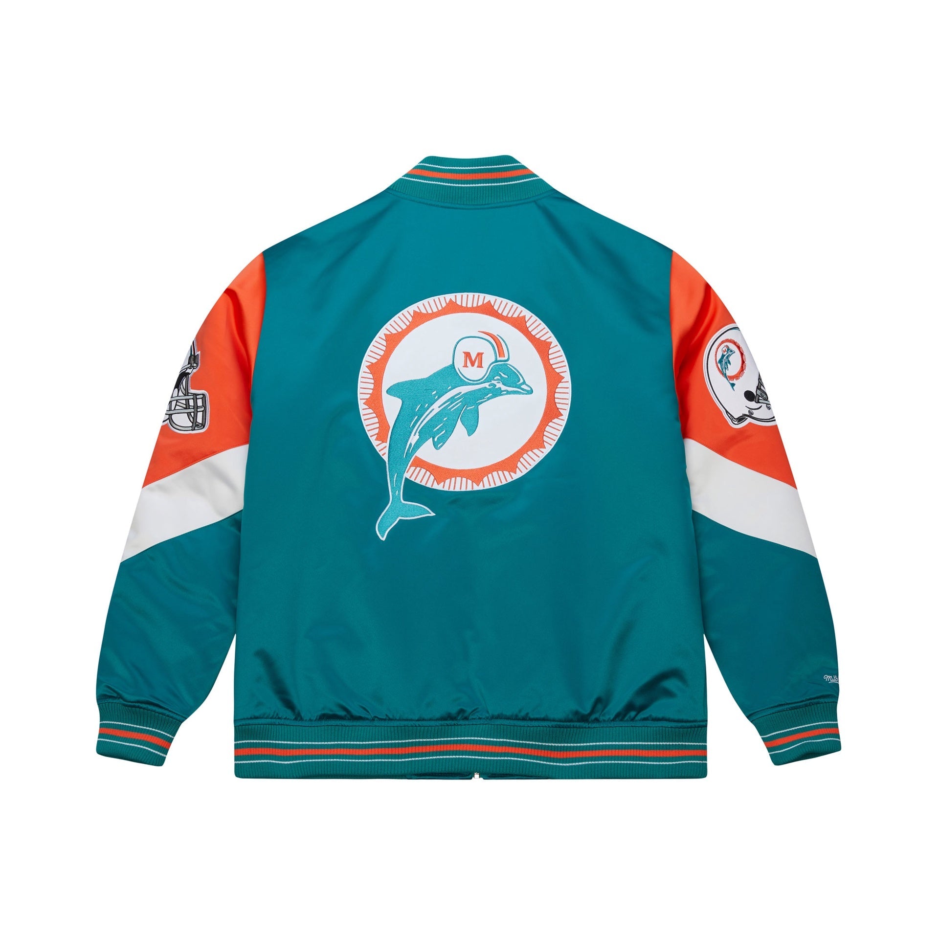Miami Dolphins NFL Throw It Back Heavyweight Satin Jacket Mitchell & Ness