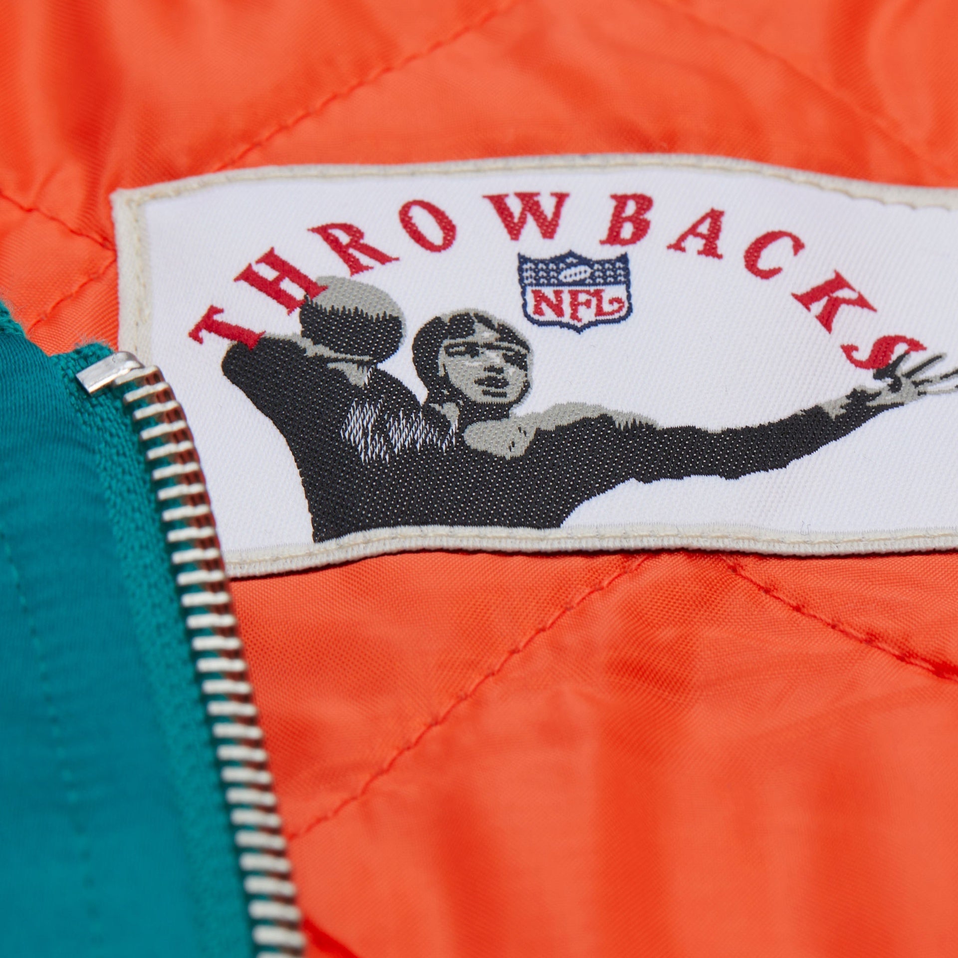 Miami Dolphins NFL Throw It Back Heavyweight Satin Jacket Mitchell & Ness