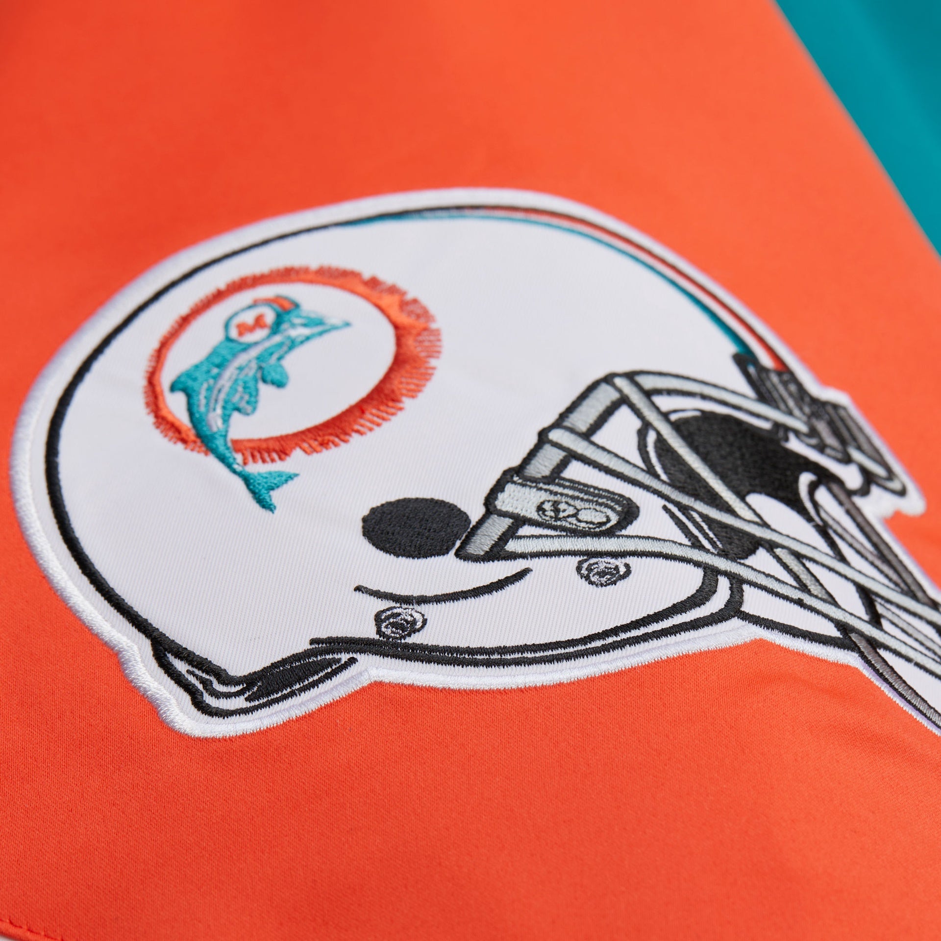 Miami Dolphins NFL Throw It Back Heavyweight Satin Jacket Mitchell & Ness