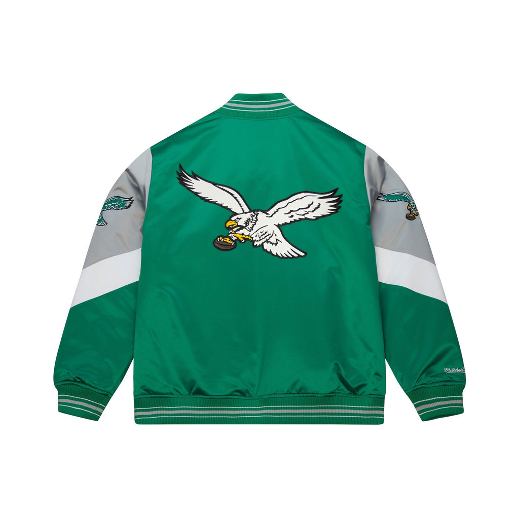 Philadelphia Eagles NFL Throw It Back Heavyweight Satin Jacket Mitchell & Ness