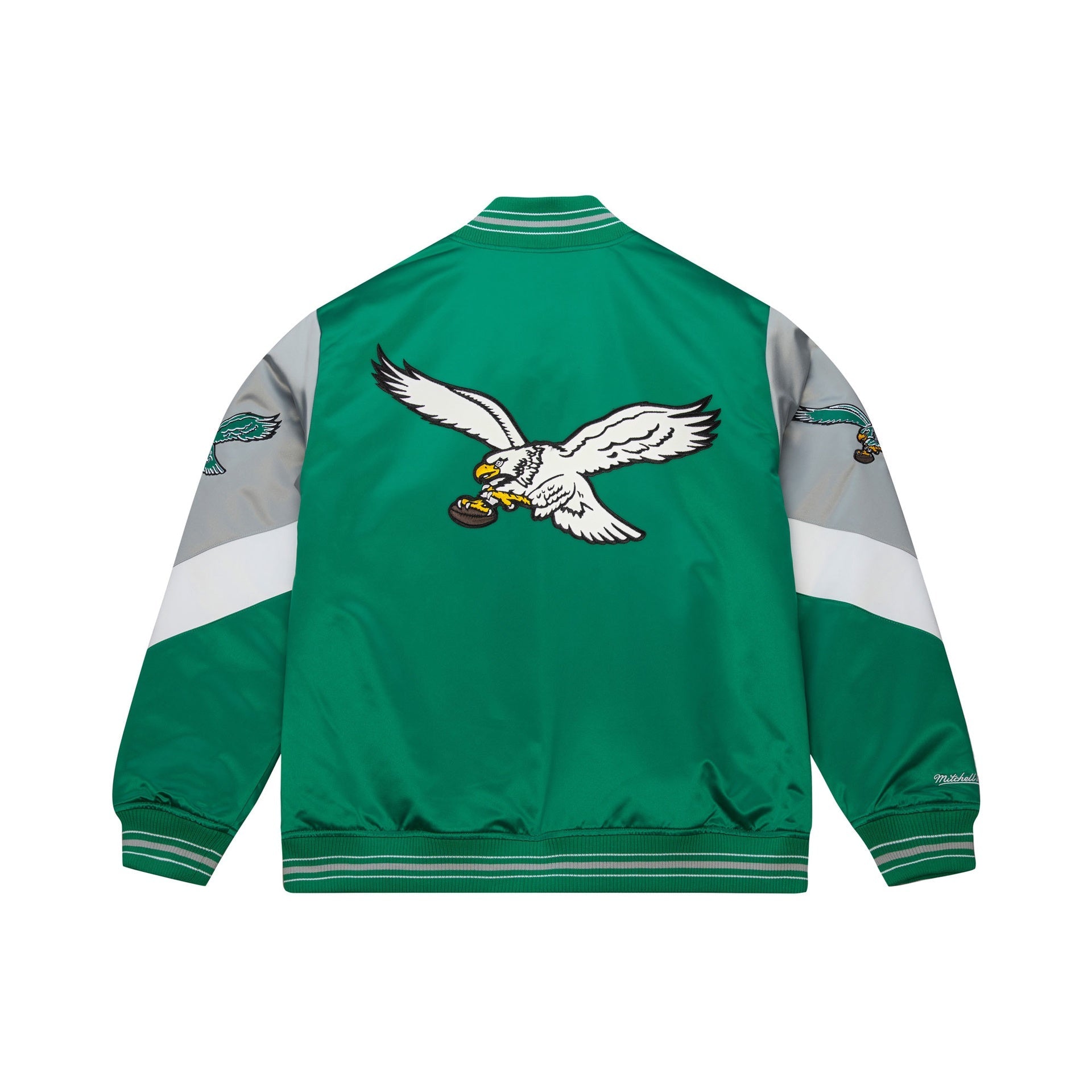 Philadelphia Eagles NFL Throw It Back Heavyweight Satin Jacket Mitchell & Ness