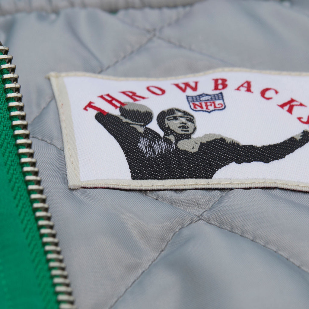 Philadelphia Eagles NFL Throw It Back Heavyweight Satin Jacket Mitchell & Ness