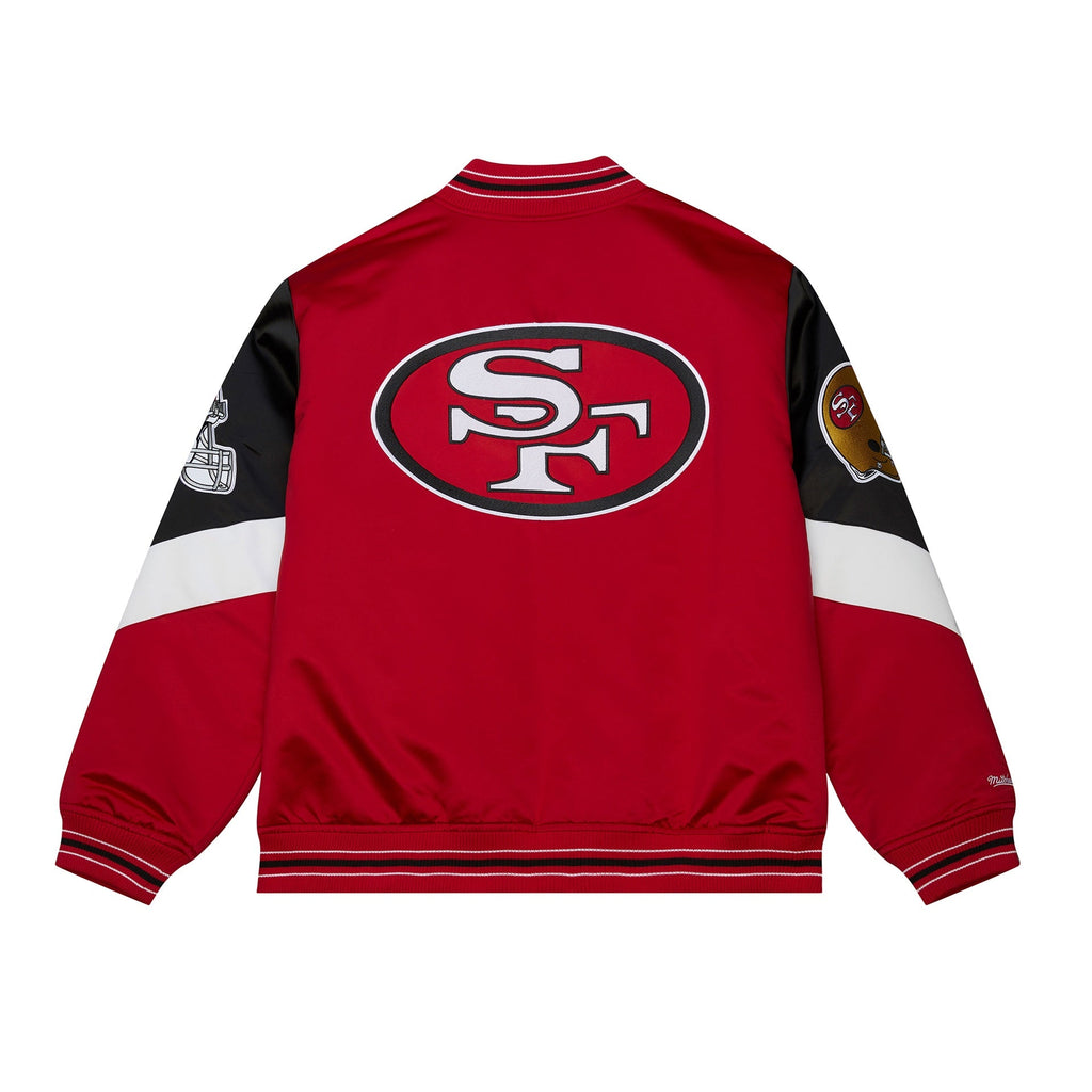 San Francisco 49ers NFL Throw It Back Heavyweight Satin Jacket Mitchell & Ness