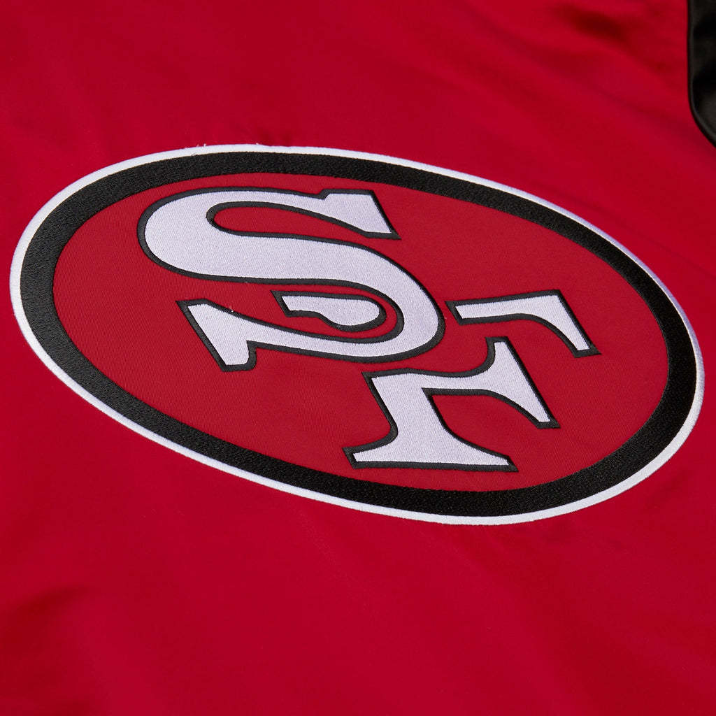 San Francisco 49ers NFL Throw It Back Heavyweight Satin Jacket Mitchell & Ness